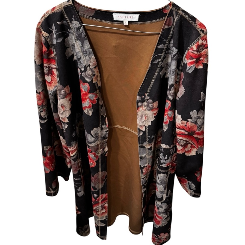 Solitaire Brown and Black Cardigan